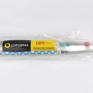 vaso 500ml liso transp x 50u