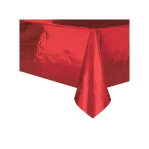 Mantel metalizado rojo