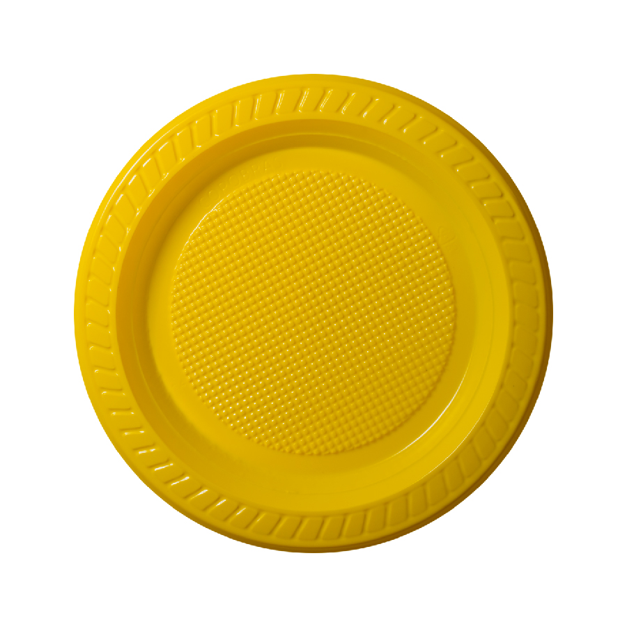 Plato desechable amarillo 10 unidades 1 Plato desechable amarillo 10 unidades