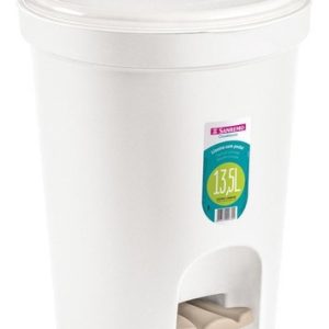 papelera beige 13,5L con pedal