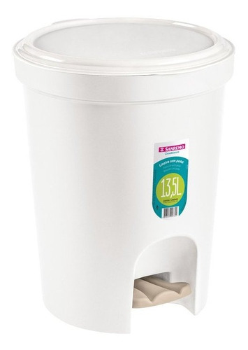 papelera beige 13,5L con pedal 1 papelera beige 13,5L con pedal