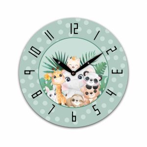 Reloj de pared animalitos MDF