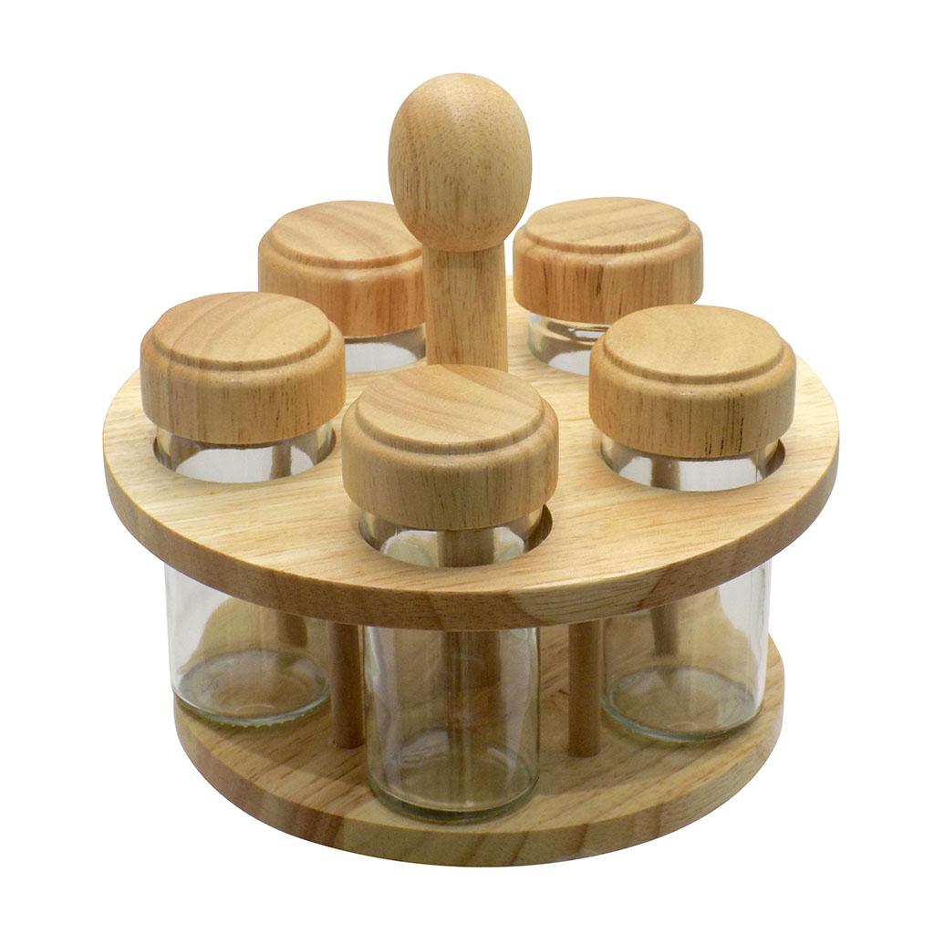 set 5 pcs especiero de madera 1 set 5 pcs especiero de madera