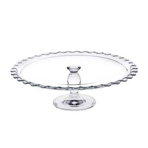 Plato torta de vidrio
