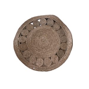 Alfombra redonda de yute