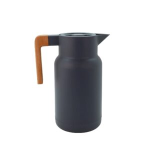 jarra térmica 1l plástico gris mango madera