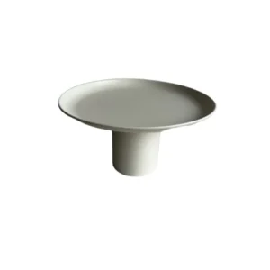 PLATO SOPORTE METÁLICO 30X17CM BLANCO