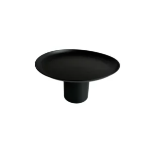 PLATO SOPORTE METÁLICO 30X17CM NEGRO