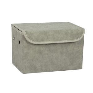 Caja organizador rect c/tapa 38x29xh22cm pu gris