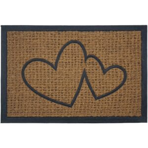 Felpudo coco/goma 40x60cm h.1cm corazón