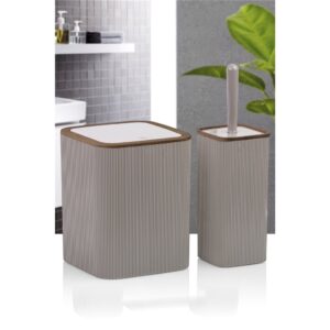 Set 2pcs baño diva pp marron beige
